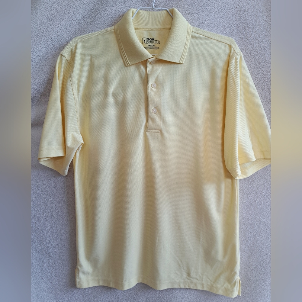 Men's PGA Tour Yellow Polo Shirt